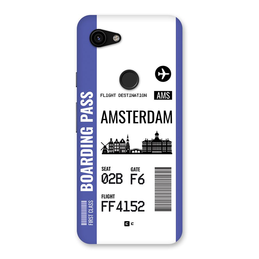 Amsterdam Boarding Pass Back Case for Google Pixel 3a