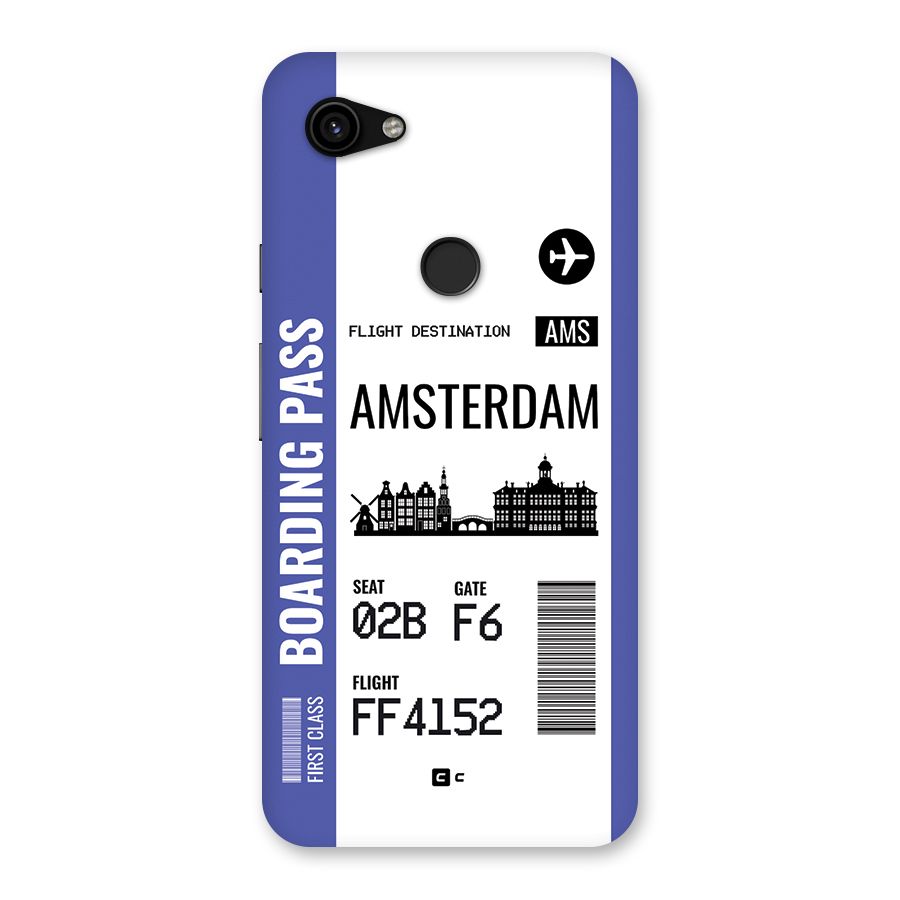 Amsterdam Boarding Pass Back Case for Google Pixel 3a XL
