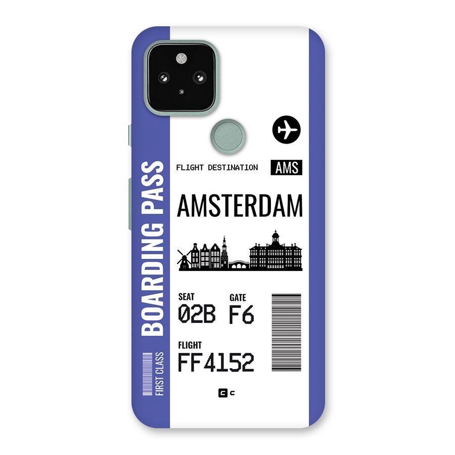 Amsterdam Boarding Pass Back Case for Google Pixel 5