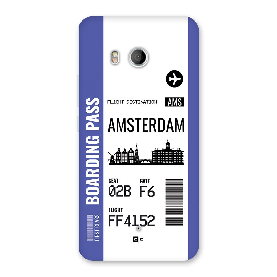 Amsterdam Boarding Pass Back Case for HTC U11
