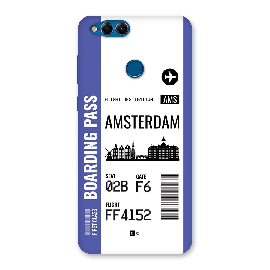 Amsterdam Boarding Pass Back Case for Honor 7X