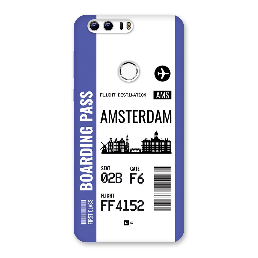 Amsterdam Boarding Pass Back Case for Honor 8