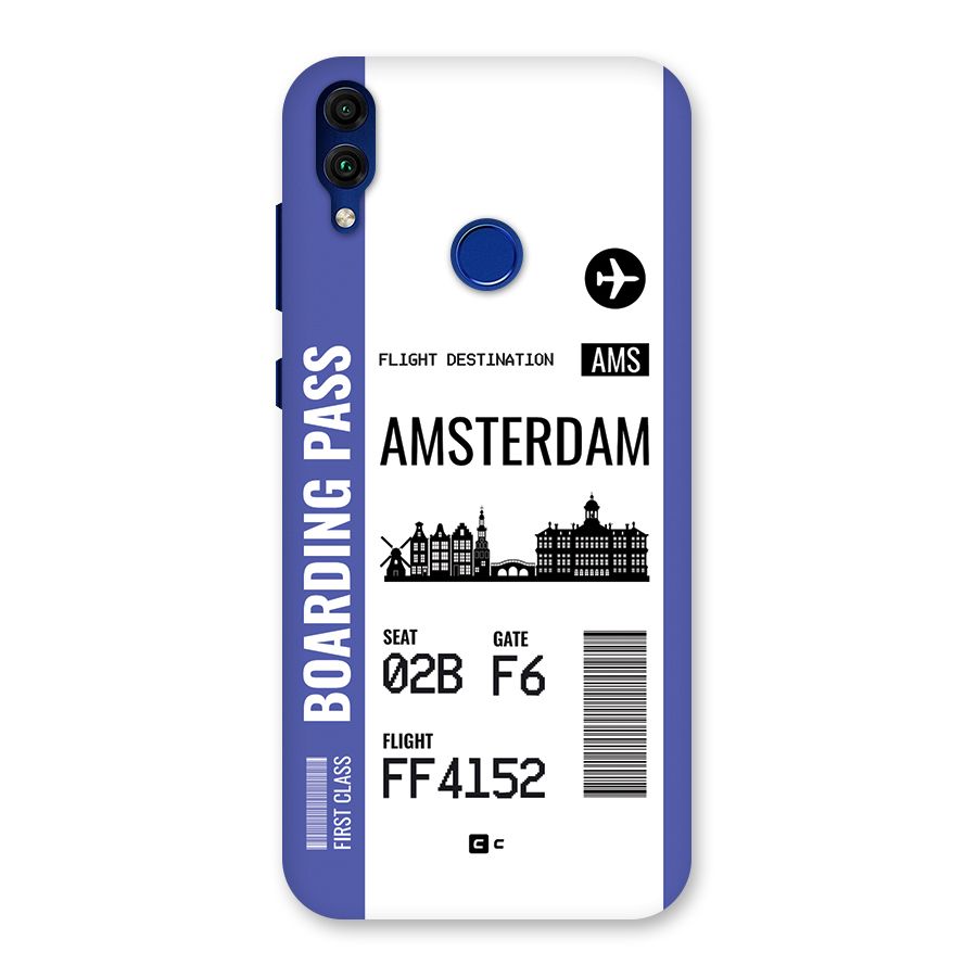 Amsterdam Boarding Pass Back Case for Honor 8C