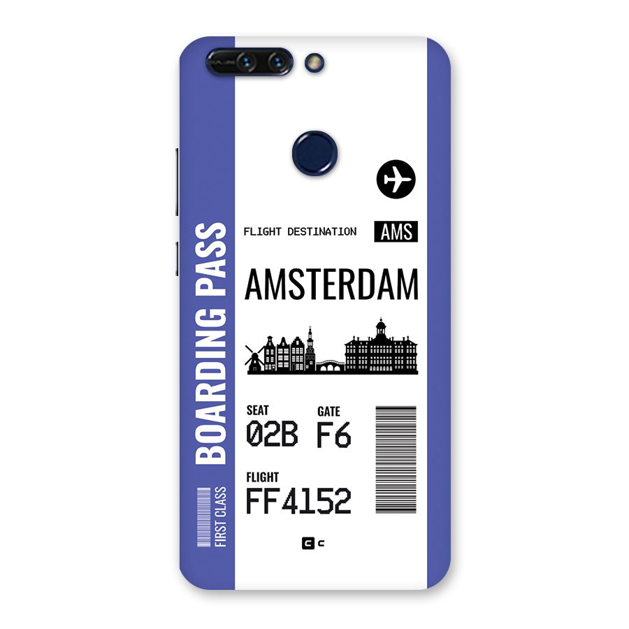 Amsterdam Boarding Pass Back Case for Honor 8 Pro