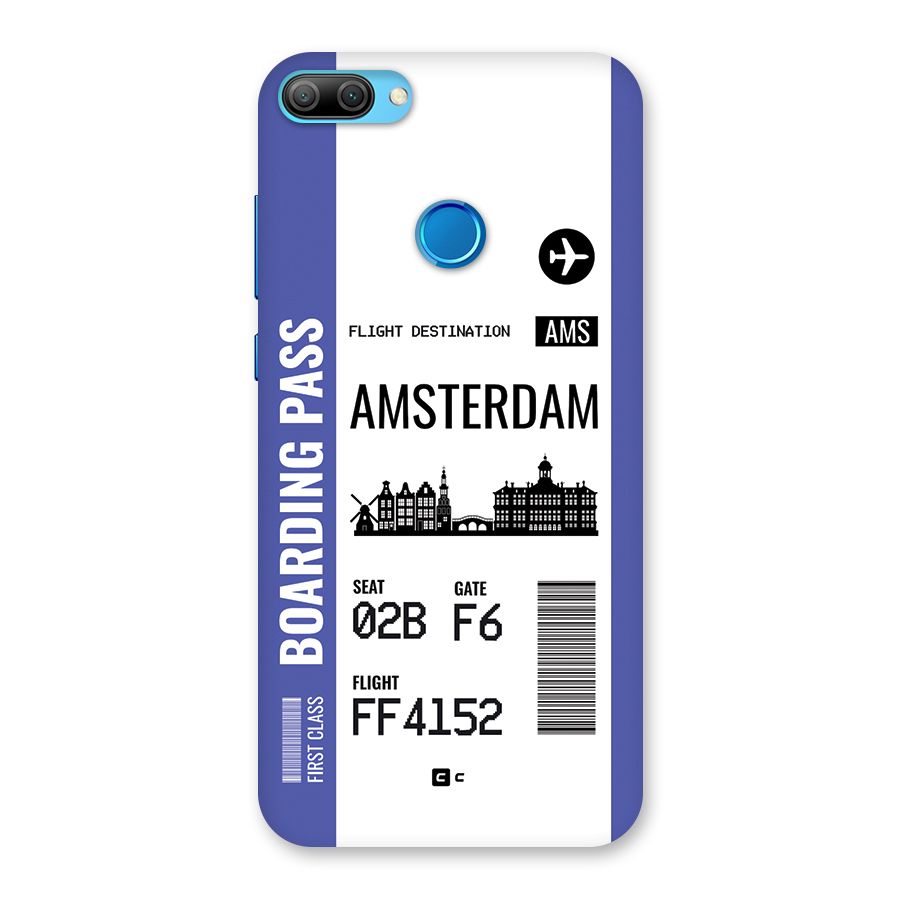 Amsterdam Boarding Pass Back Case for Honor 9N