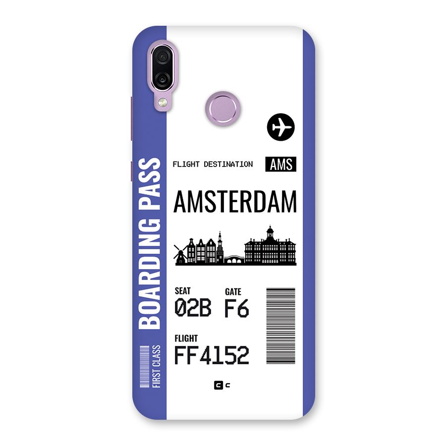 Amsterdam Boarding Pass Back Case for Honor Play
