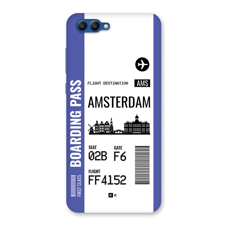 Amsterdam Boarding Pass Back Case for Honor View 10