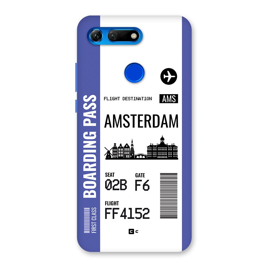 Amsterdam Boarding Pass Back Case for Honor View 20