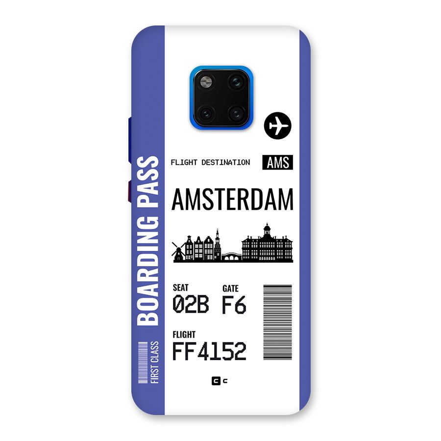 Amsterdam Boarding Pass Back Case for Huawei Mate 20 Pro