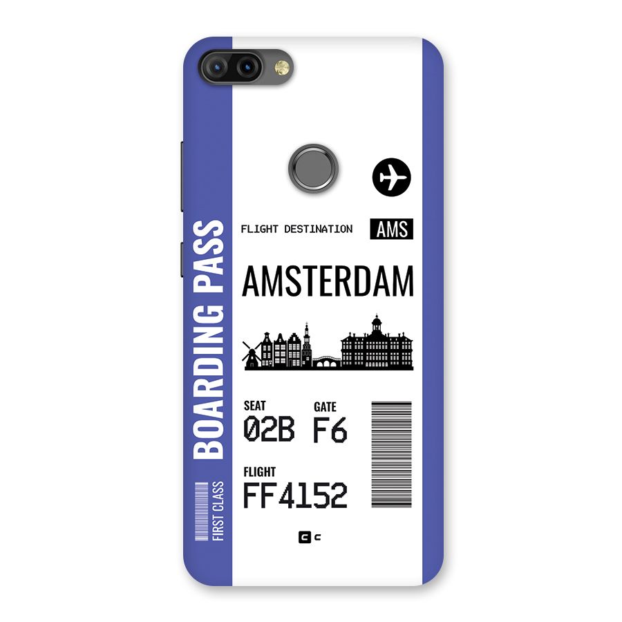 Amsterdam Boarding Pass Back Case for Infinix Hot 6 Pro