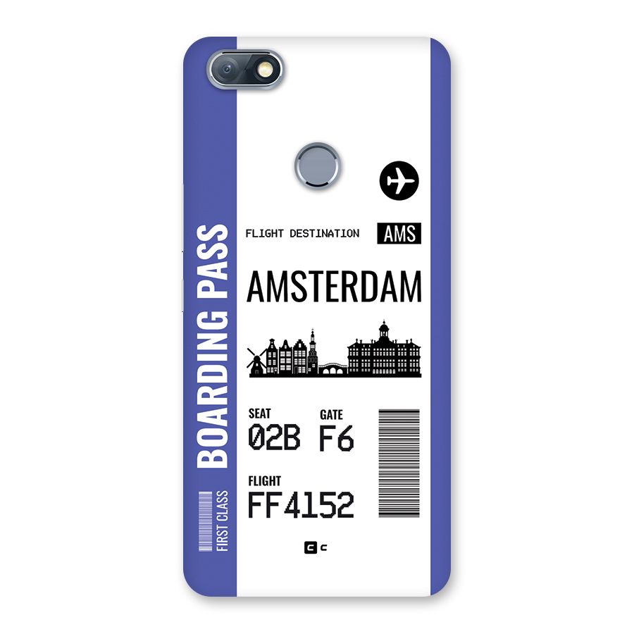 Amsterdam Boarding Pass Back Case for Infinix Note 5