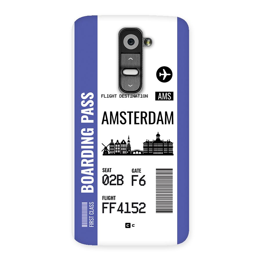 Amsterdam Boarding Pass Back Case for LG G2