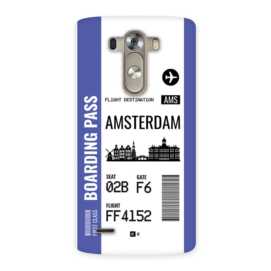 Amsterdam Boarding Pass Back Case for LG G3