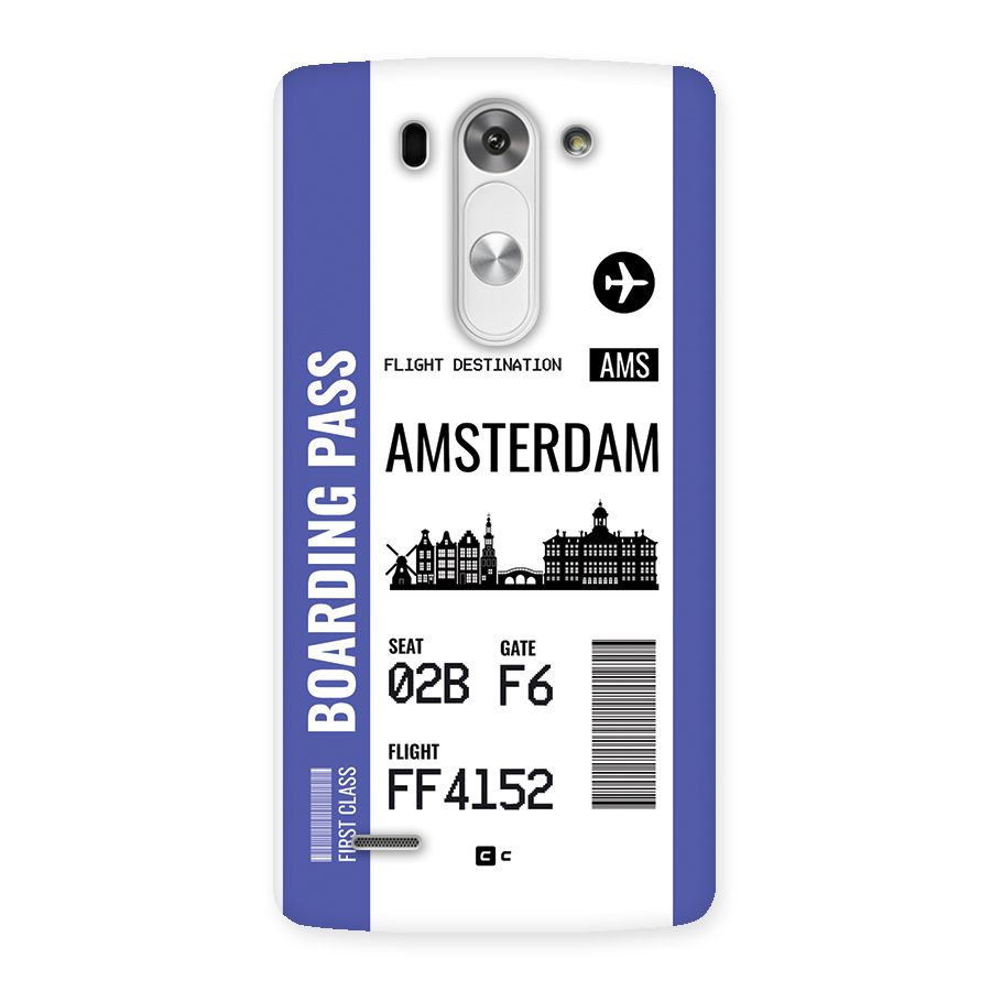 Amsterdam Boarding Pass Back Case for LG G3 Beat