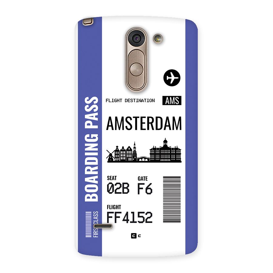 Amsterdam Boarding Pass Back Case for LG G3 Stylus