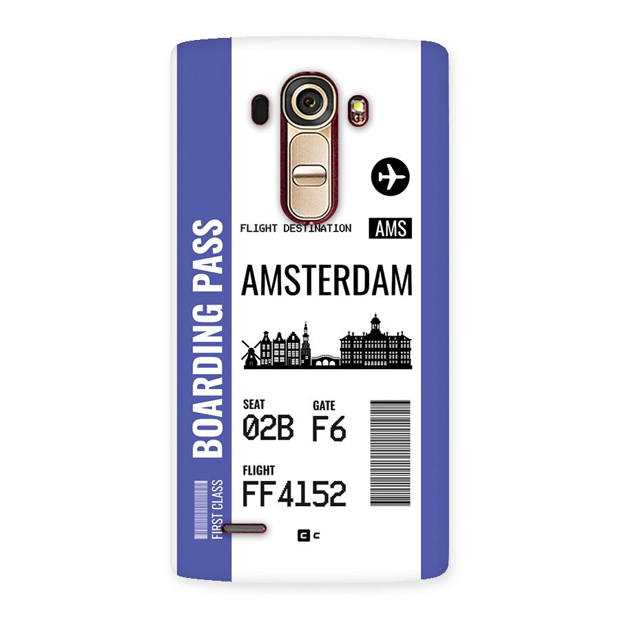 Amsterdam Boarding Pass Back Case for LG G4