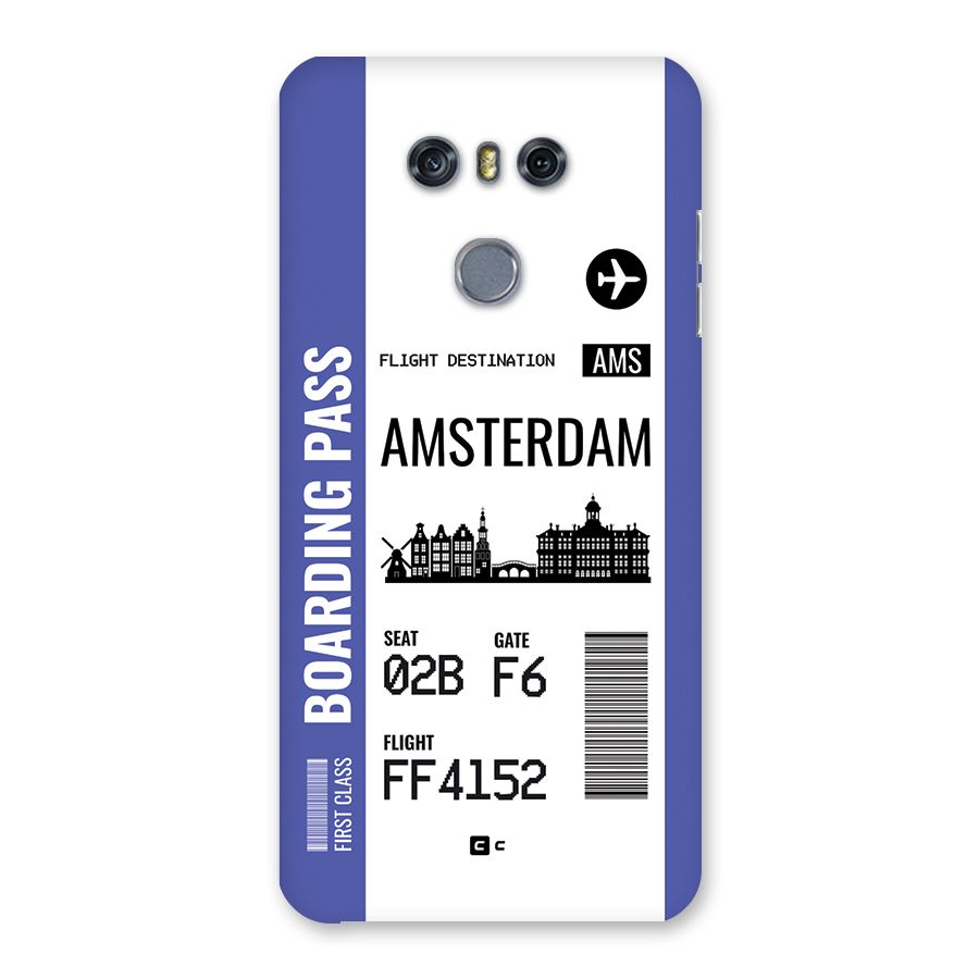 Amsterdam Boarding Pass Back Case for LG G6