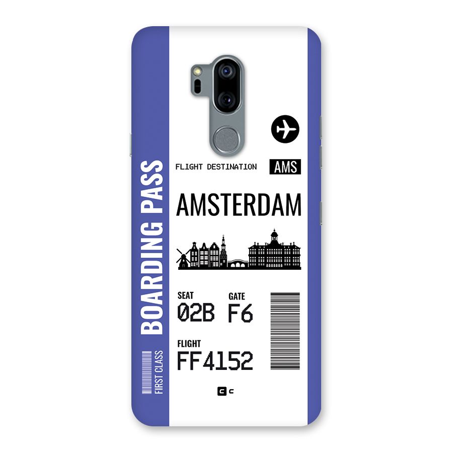 Amsterdam Boarding Pass Back Case for LG G7