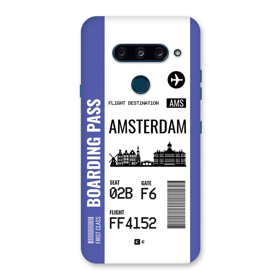 Amsterdam Boarding Pass Back Case for LG  V40 ThinQ