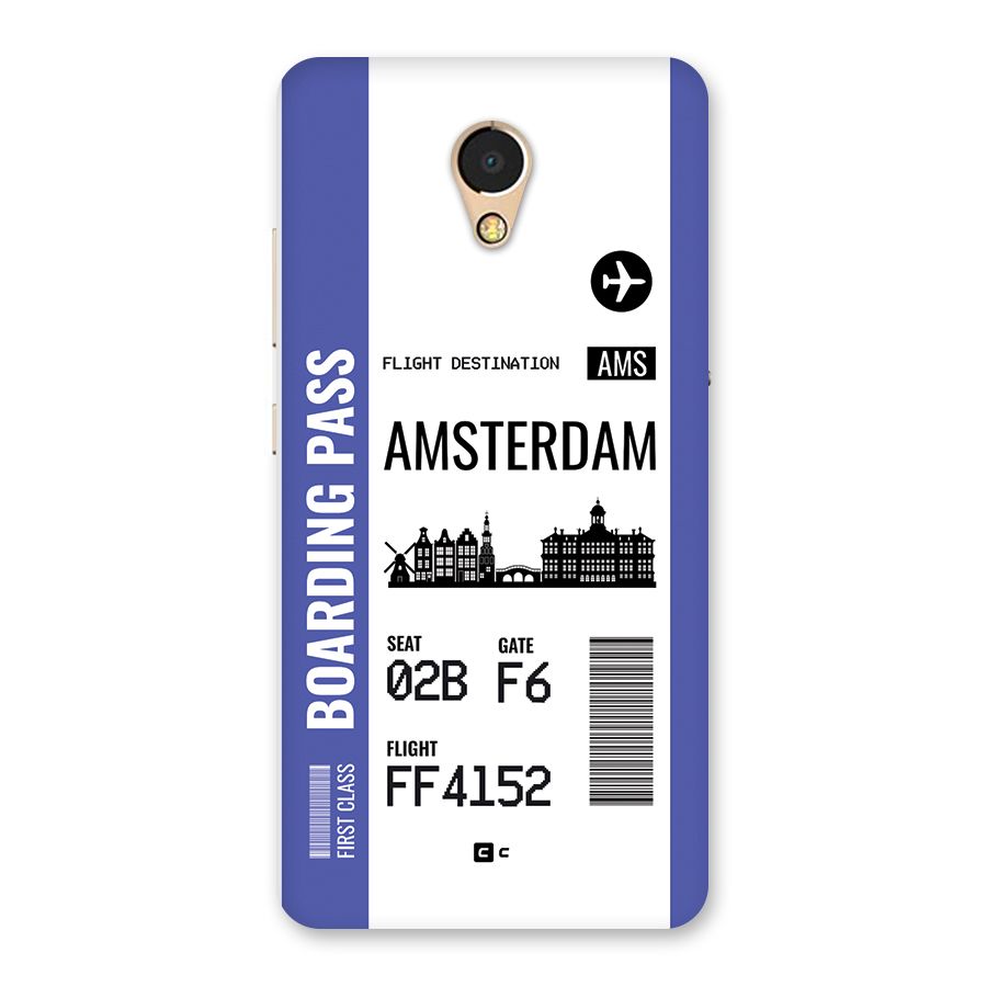 Amsterdam Boarding Pass Back Case for Lenovo P2
