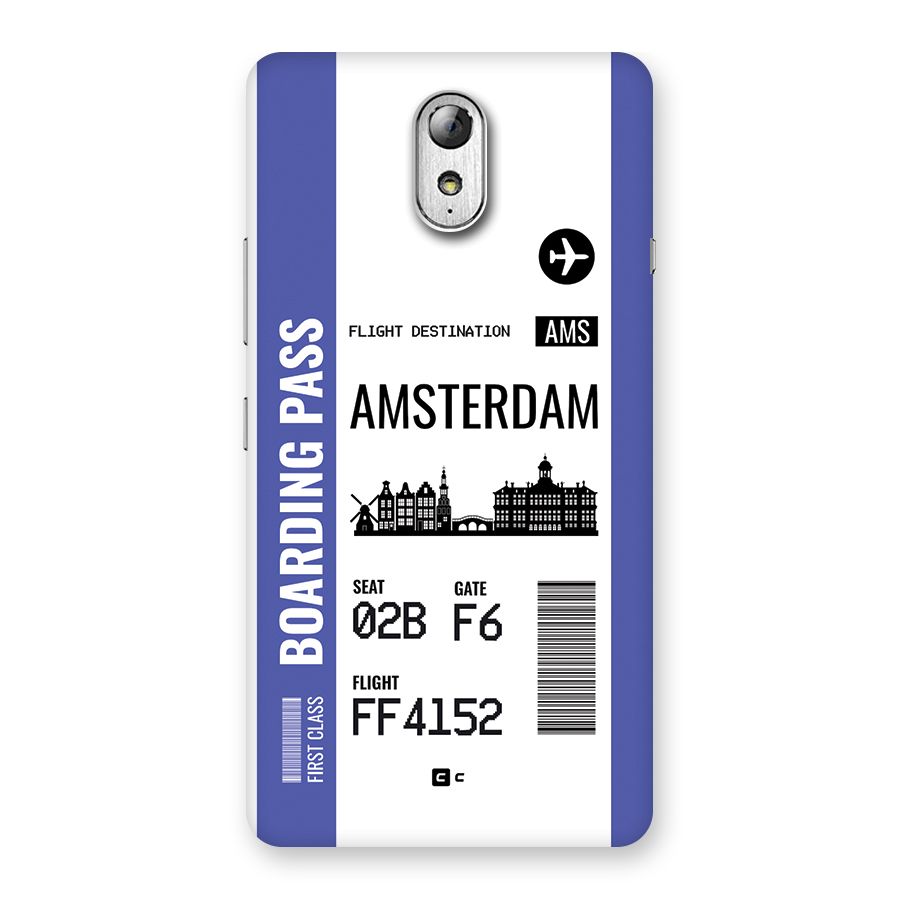 Amsterdam Boarding Pass Back Case for Lenovo Vibe P1M