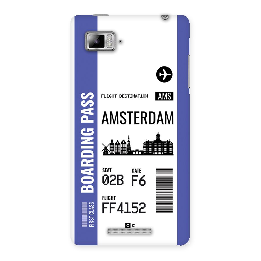 Amsterdam Boarding Pass Back Case for Lenovo Vibe Z K910