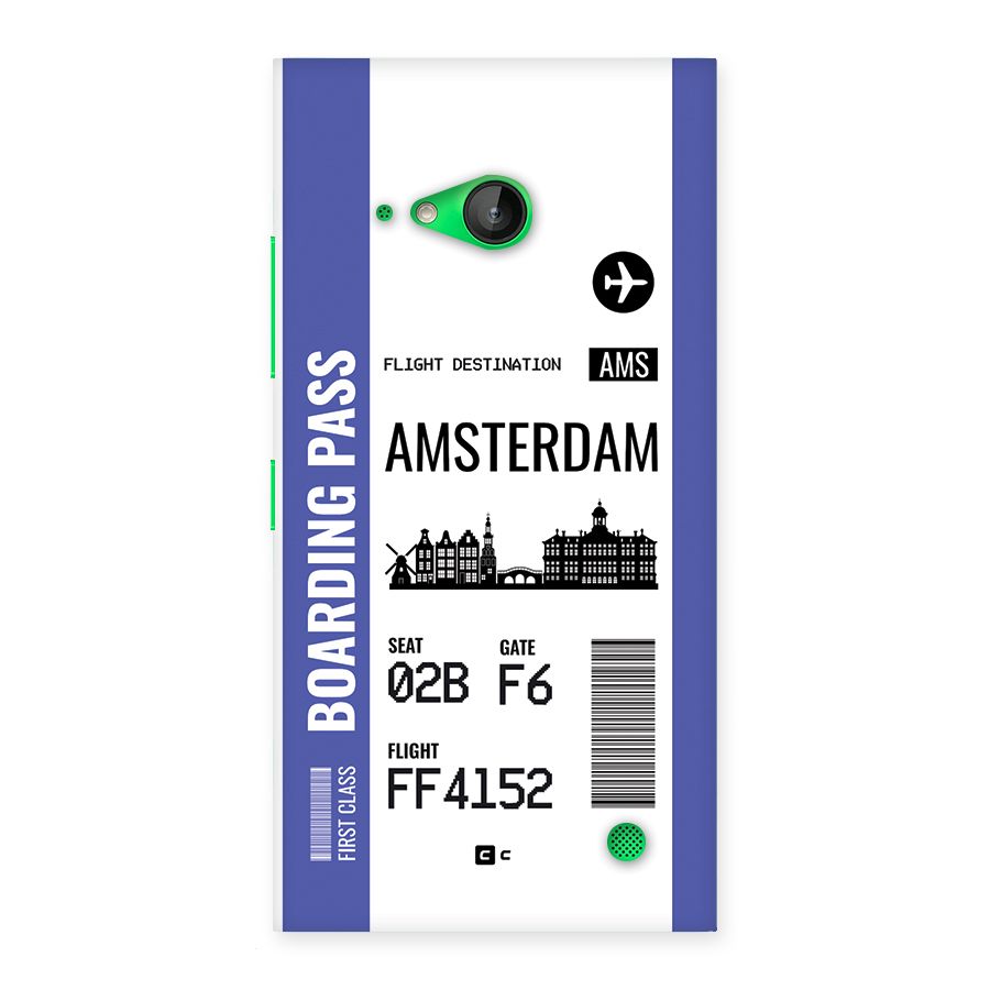 Amsterdam Boarding Pass Back Case for Lumia 730
