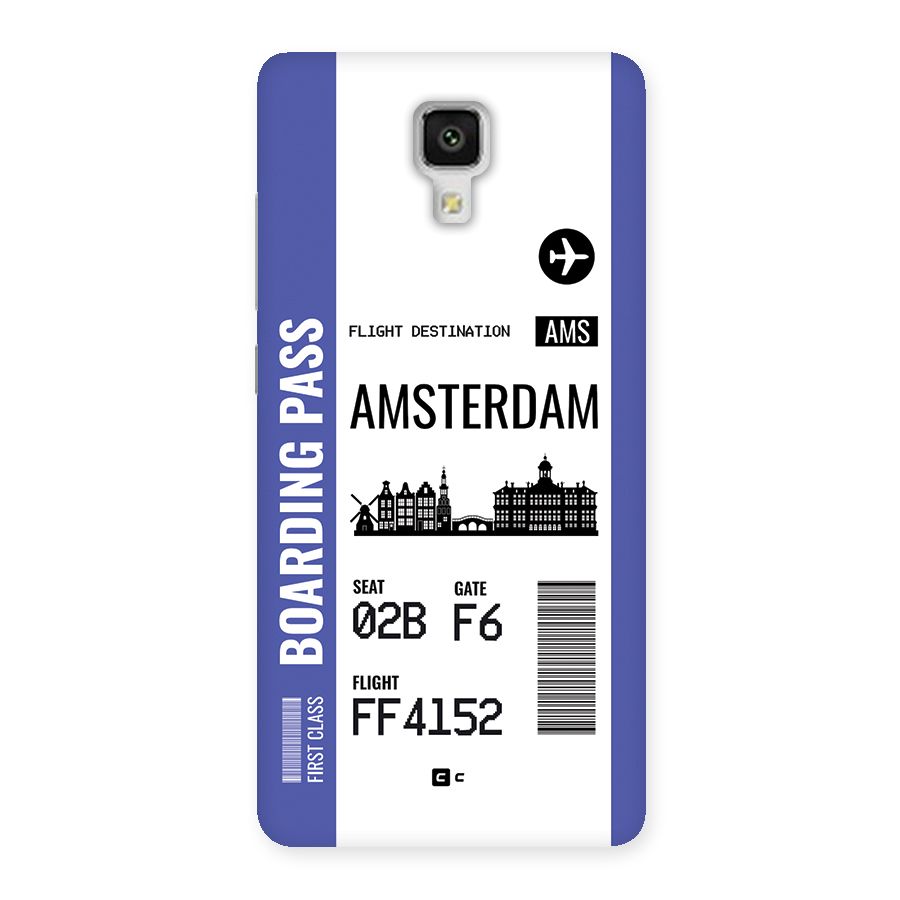Amsterdam Boarding Pass Back Case for Mi4