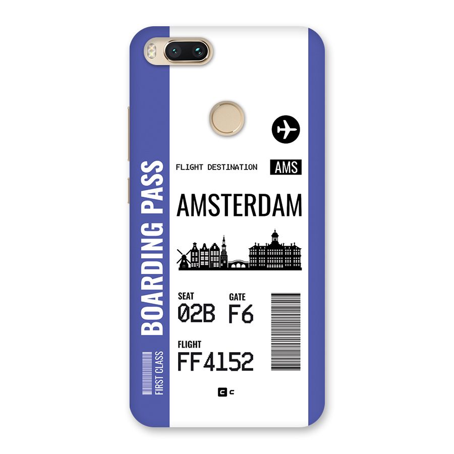 Amsterdam Boarding Pass Back Case for Mi A1