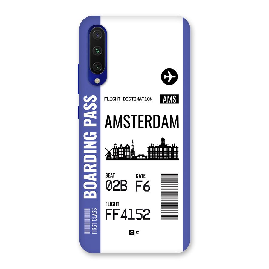 Amsterdam Boarding Pass Back Case for Mi A3
