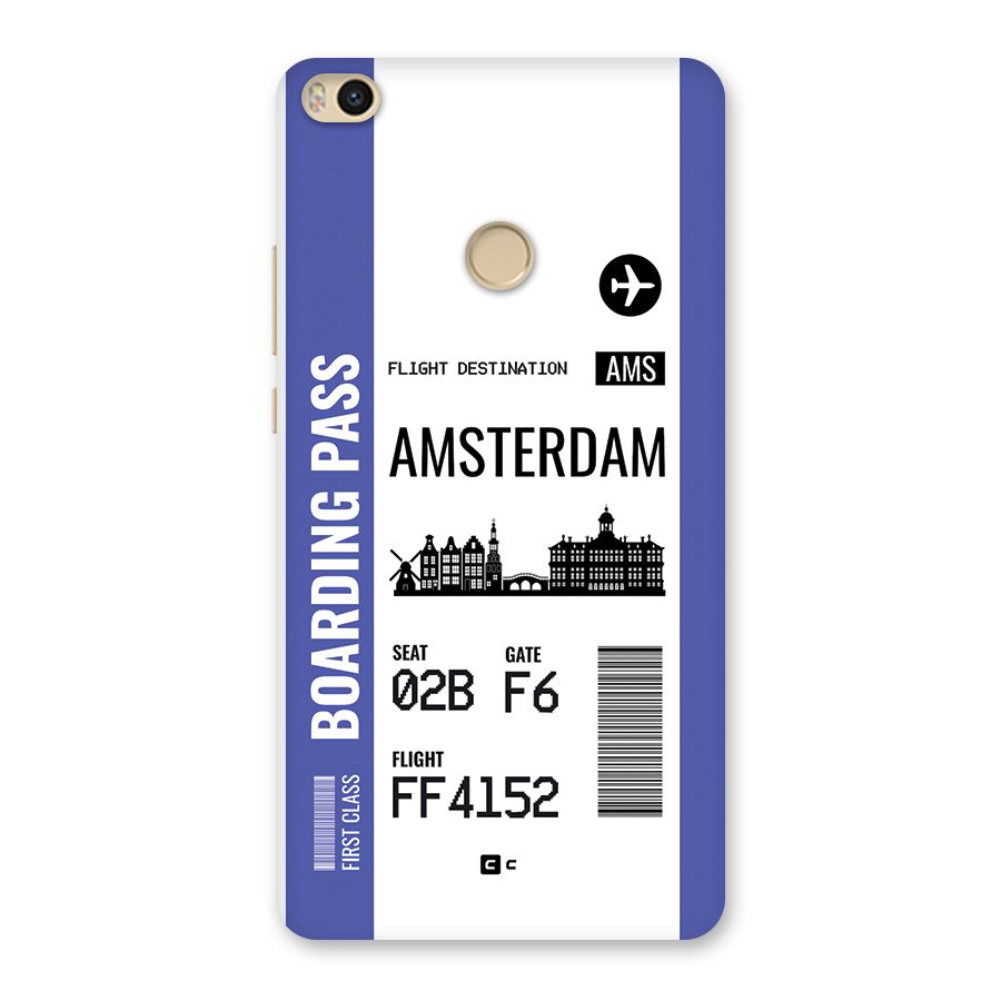 Amsterdam Boarding Pass Back Case for Mi Max 2