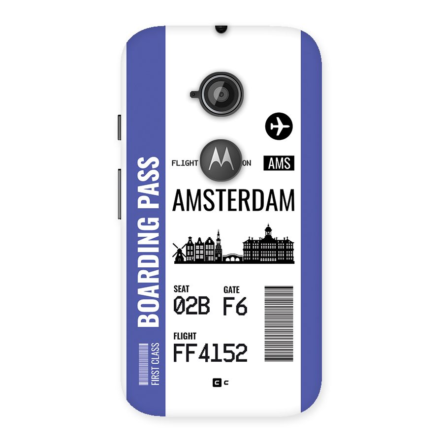 Amsterdam Boarding Pass Back Case for Moto E 2nd Gen