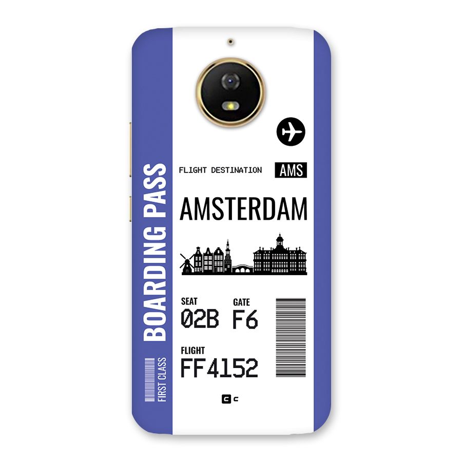 Amsterdam Boarding Pass Back Case for Moto G5s