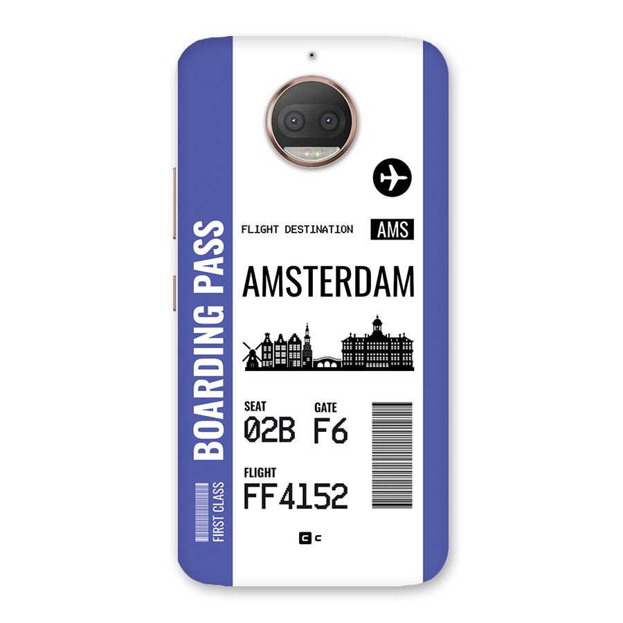 Amsterdam Boarding Pass Back Case for Moto G5s Plus