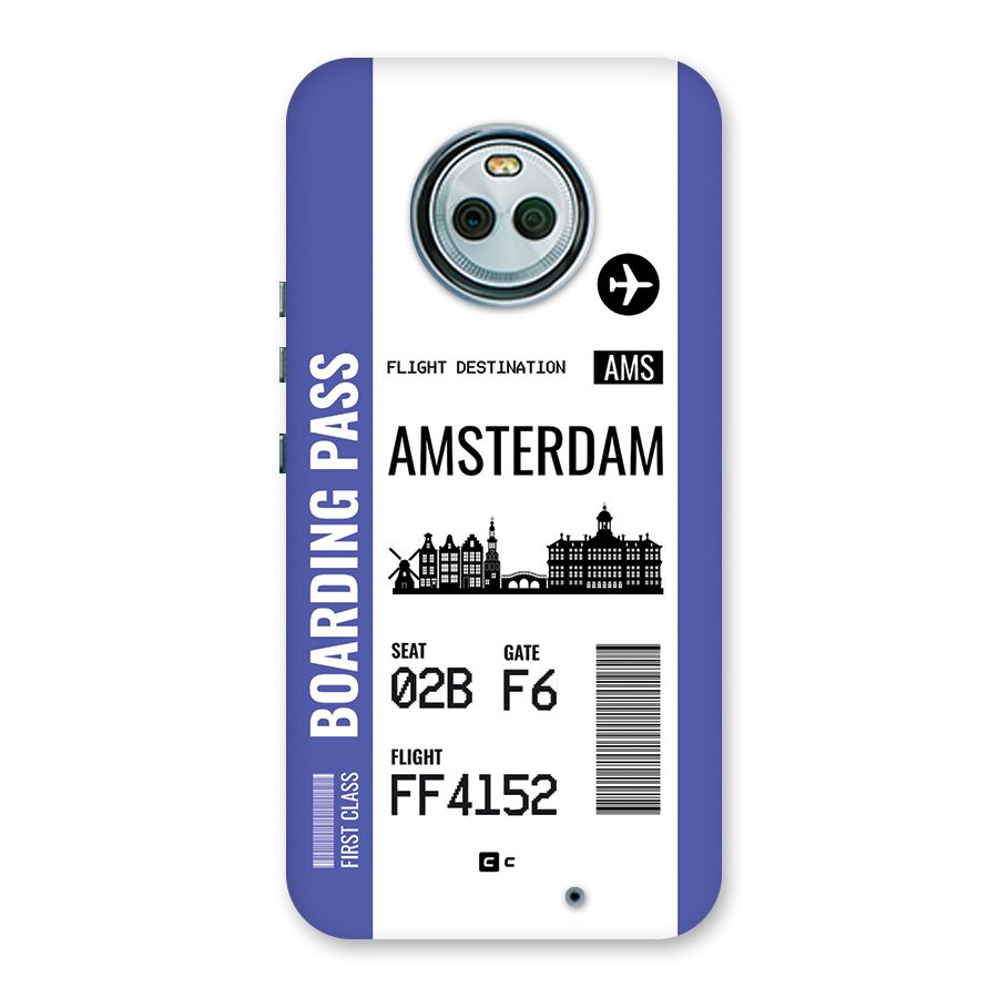 Amsterdam Boarding Pass Back Case for Moto X4