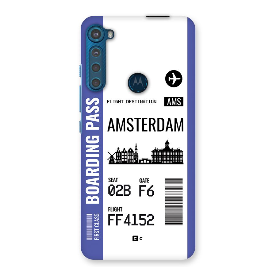 Amsterdam Boarding Pass Back Case for Motorola One Fusion Plus