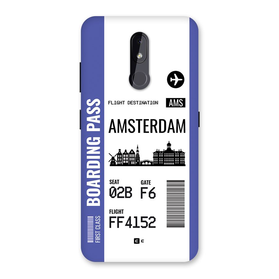 Amsterdam Boarding Pass Back Case for Nokia 3.2