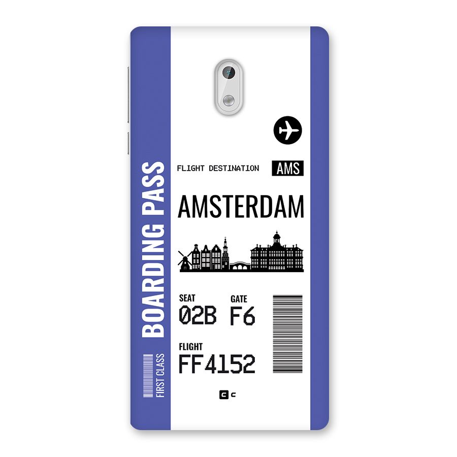 Amsterdam Boarding Pass Back Case for Nokia 3