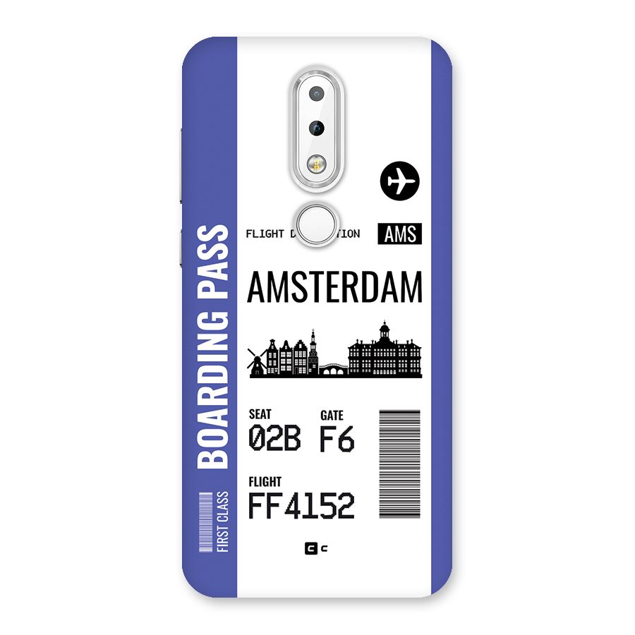 Amsterdam Boarding Pass Back Case for Nokia 6.1 Plus
