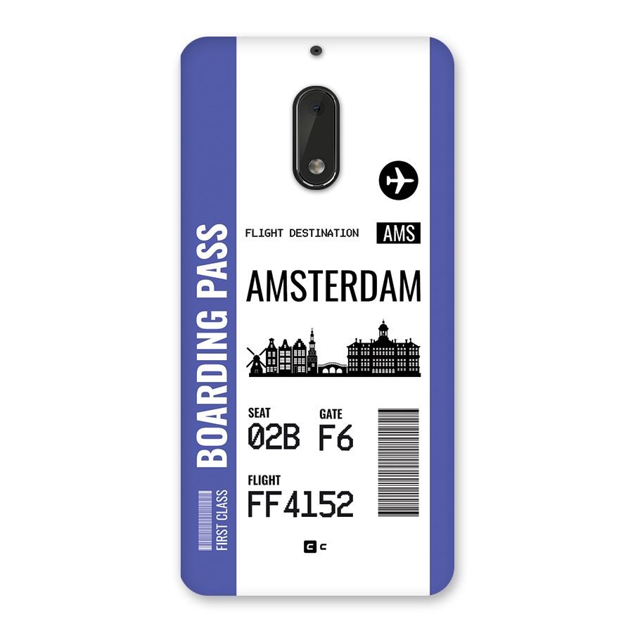 Amsterdam Boarding Pass Back Case for Nokia 6