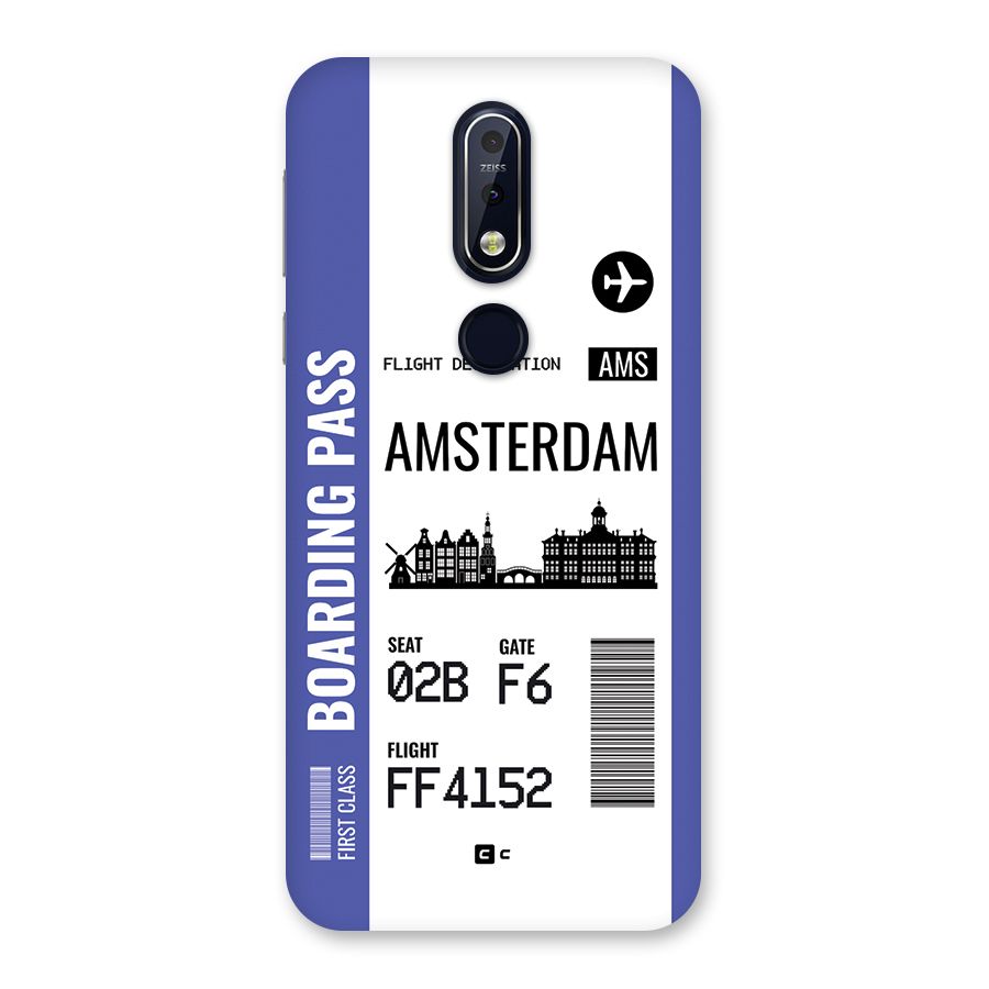 Amsterdam Boarding Pass Back Case for Nokia 7.1