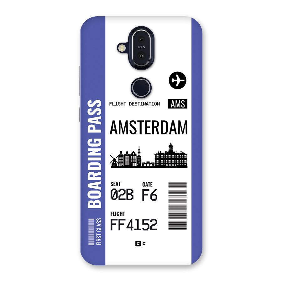 Amsterdam Boarding Pass Back Case for Nokia 8.1