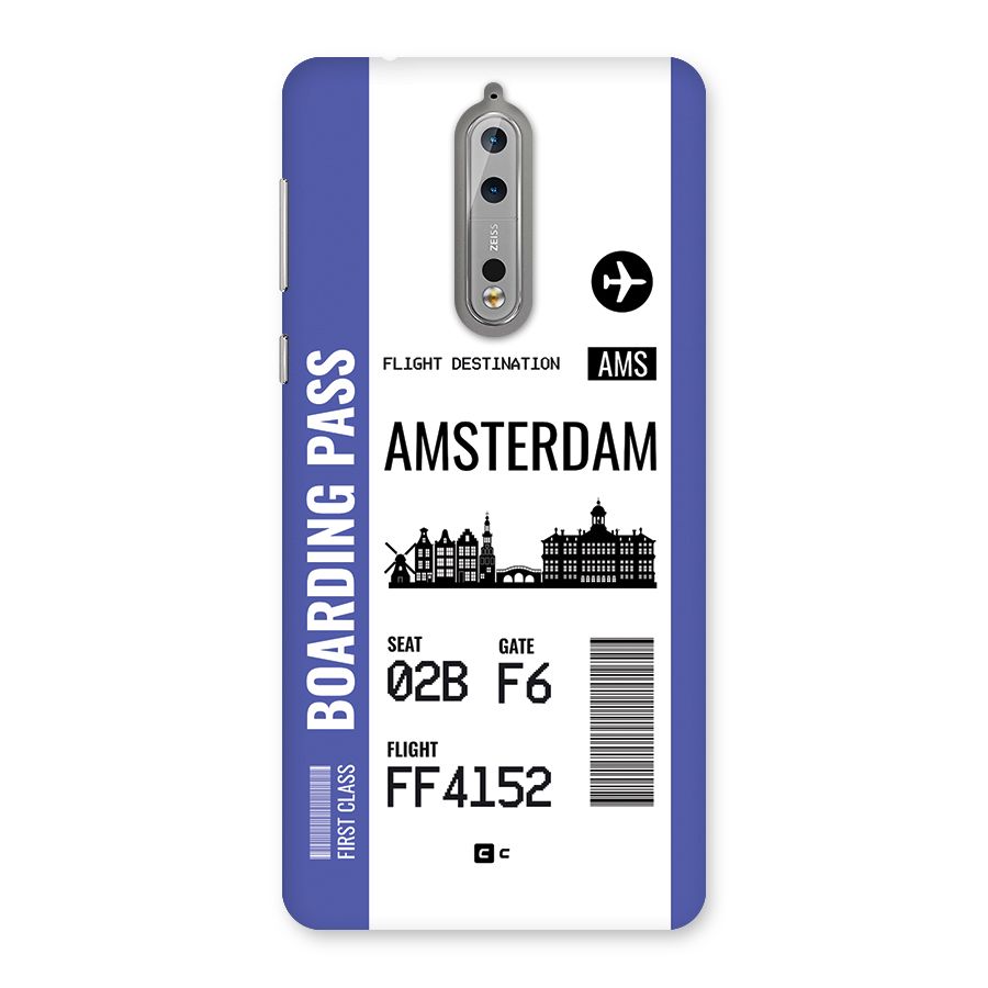 Amsterdam Boarding Pass Back Case for Nokia 8