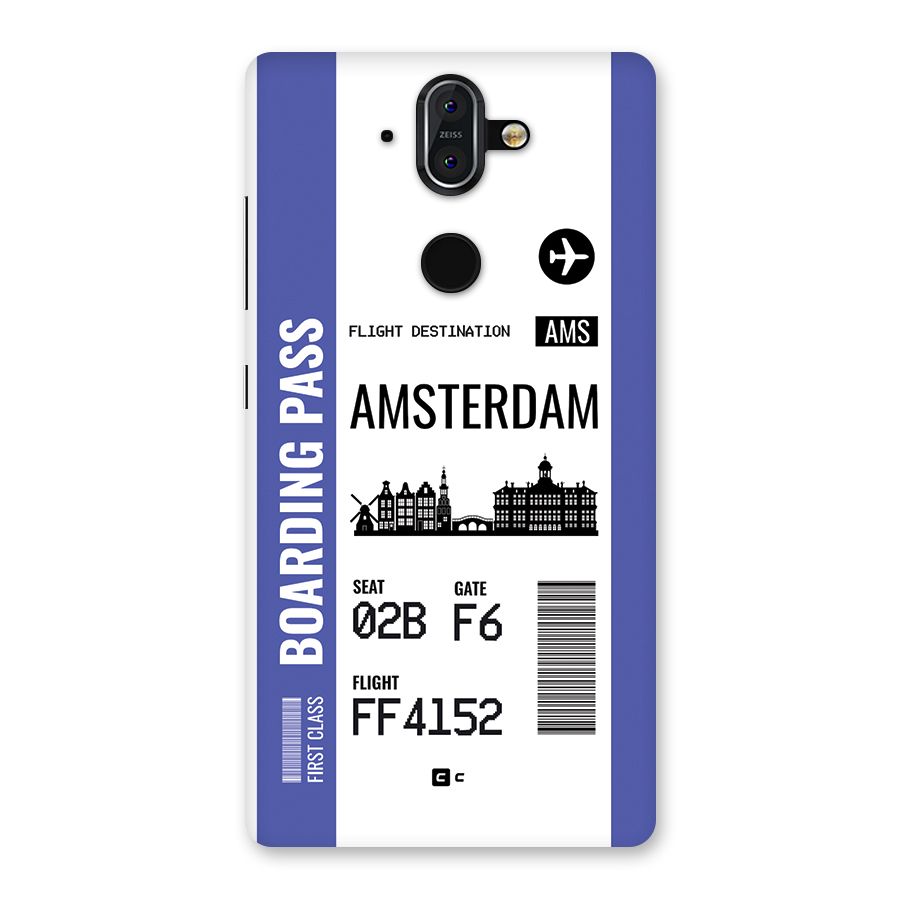 Amsterdam Boarding Pass Back Case for Nokia 8 Sirocco
