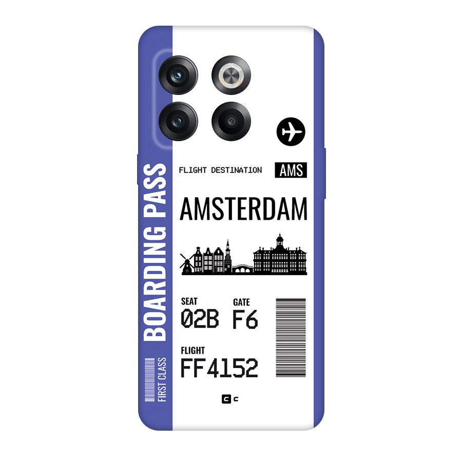 Amsterdam Boarding Pass Back Case for OnePlus 10T