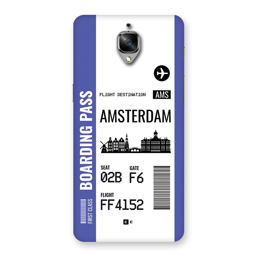 Amsterdam Boarding Pass Back Case for OnePlus 3T
