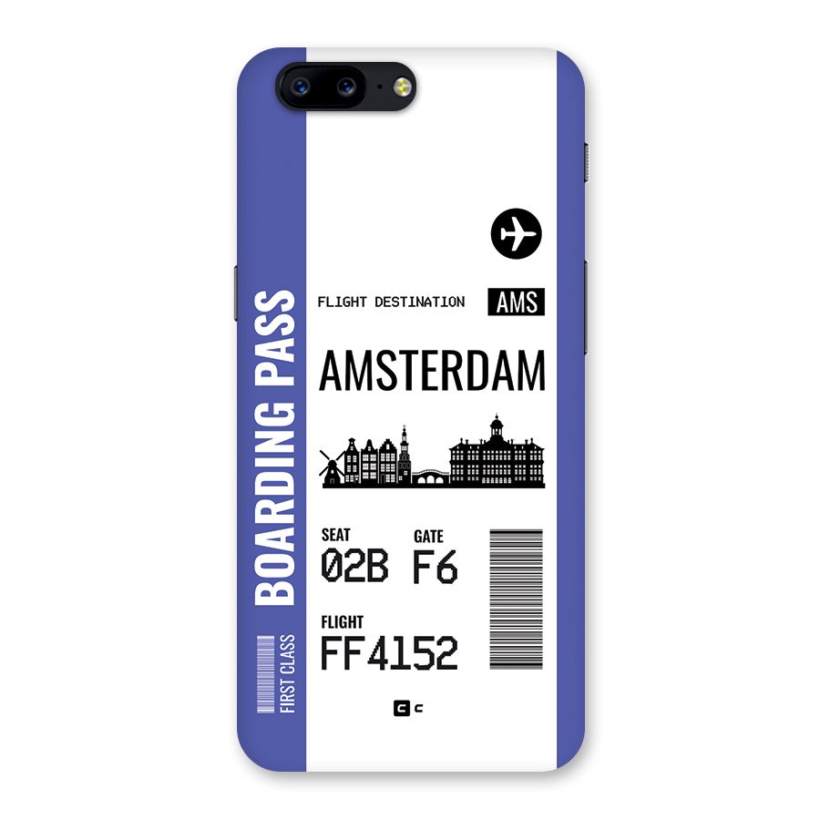 Amsterdam Boarding Pass Back Case for OnePlus 5