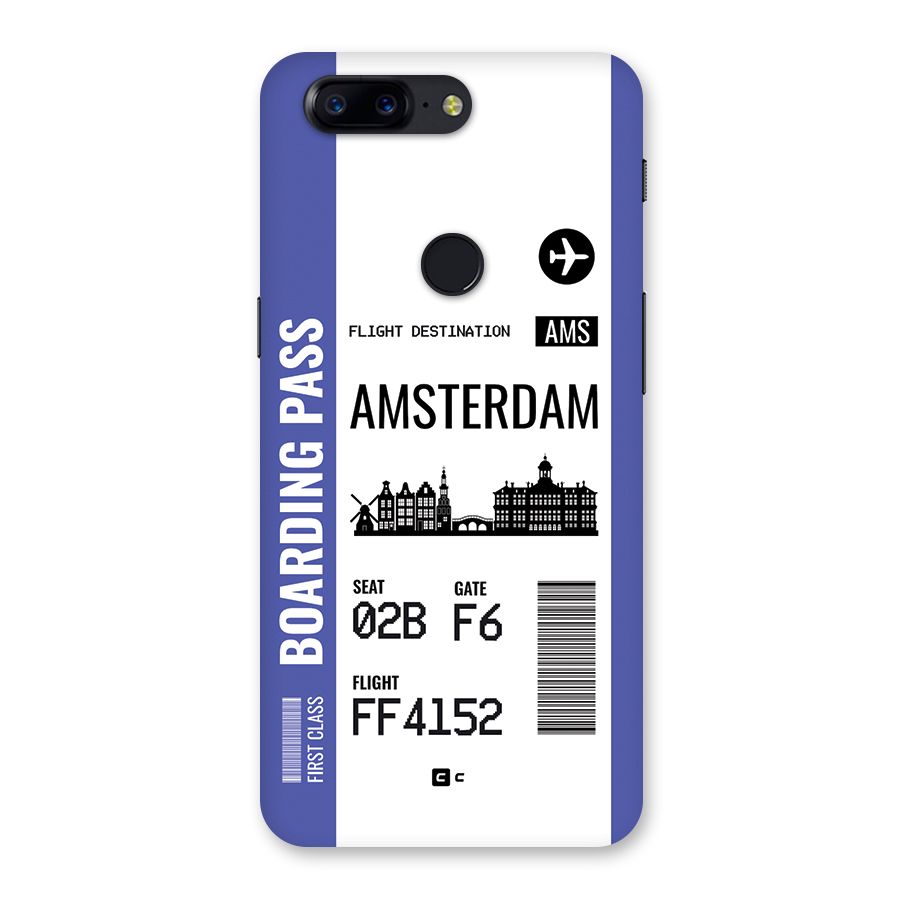 Amsterdam Boarding Pass Back Case for OnePlus 5T