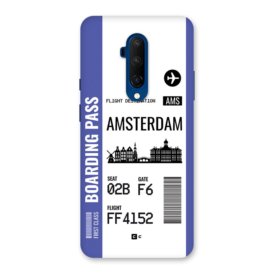 Amsterdam Boarding Pass Back Case for OnePlus 7T Pro