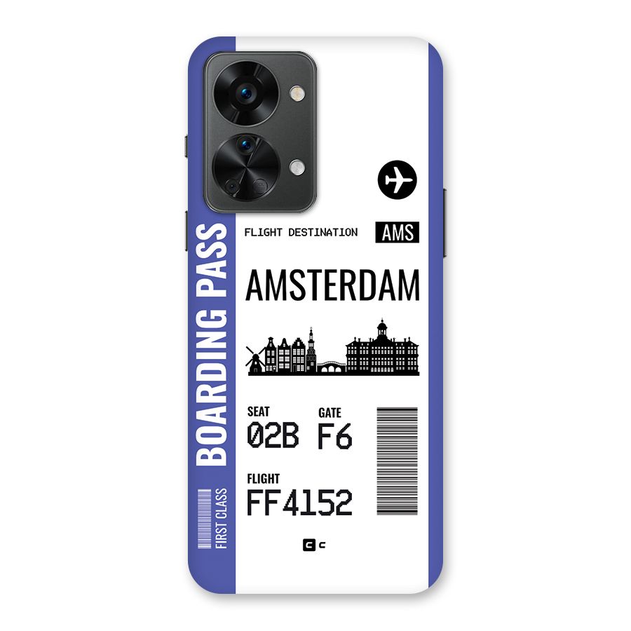 Amsterdam Boarding Pass Back Case for OnePlus Nord 2T